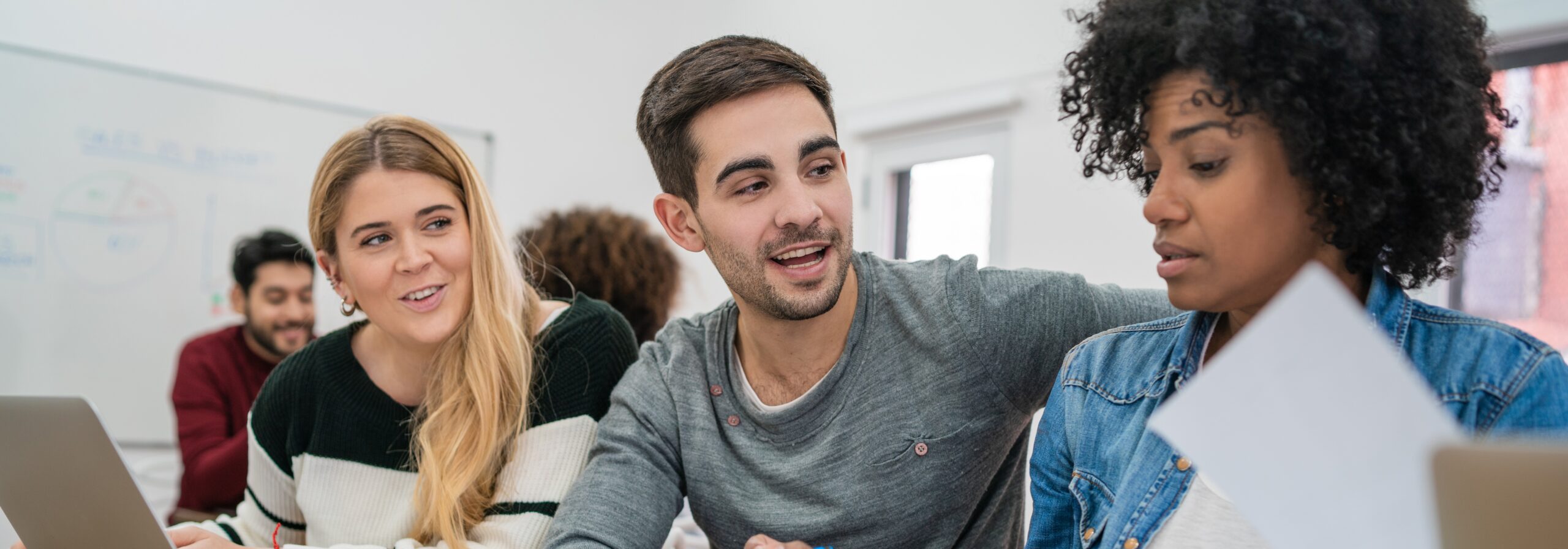 Creative designers working in a project together.